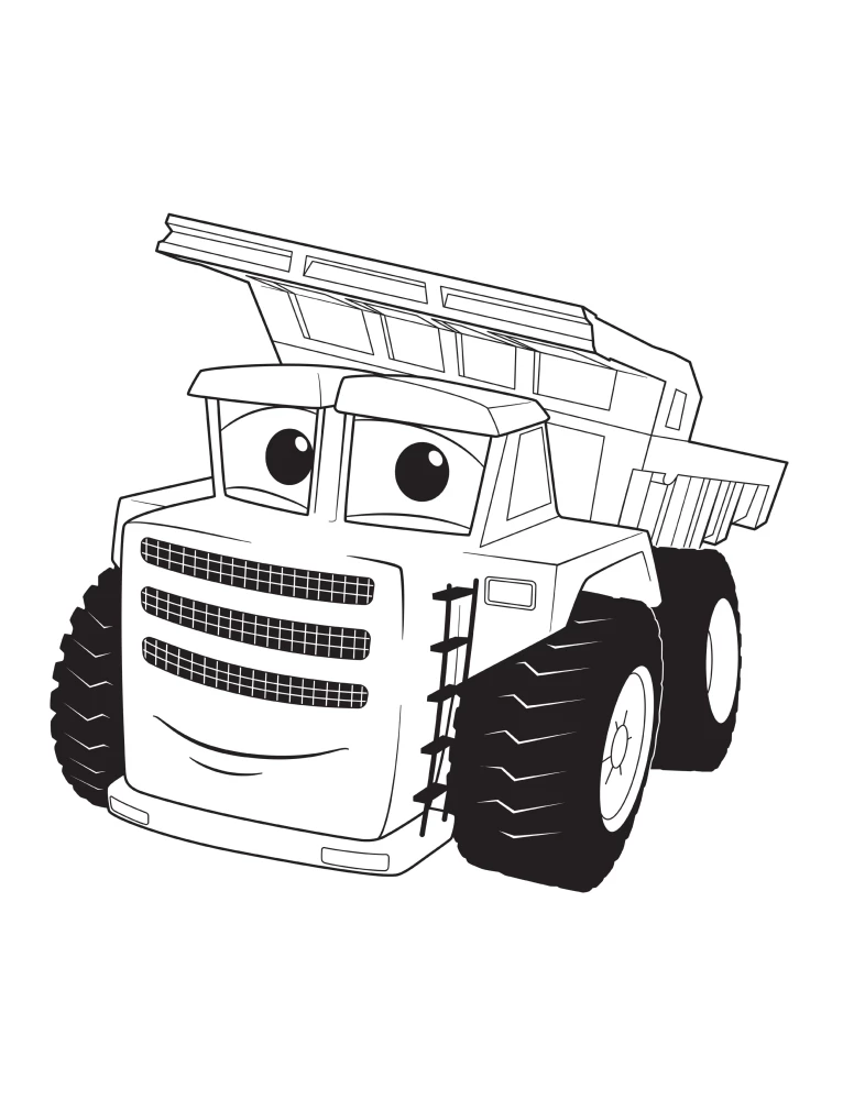 Trucks. Full speed ahead! Coloring book
