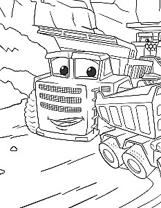 Trucks. Full speed ahead! Coloring book