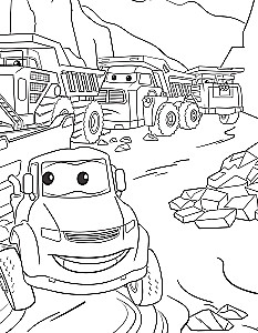 Trucks. Full speed ahead! Coloring book