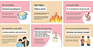 Angļu idiomas. 70 kartītes ar ilustrācijām un piemēriem