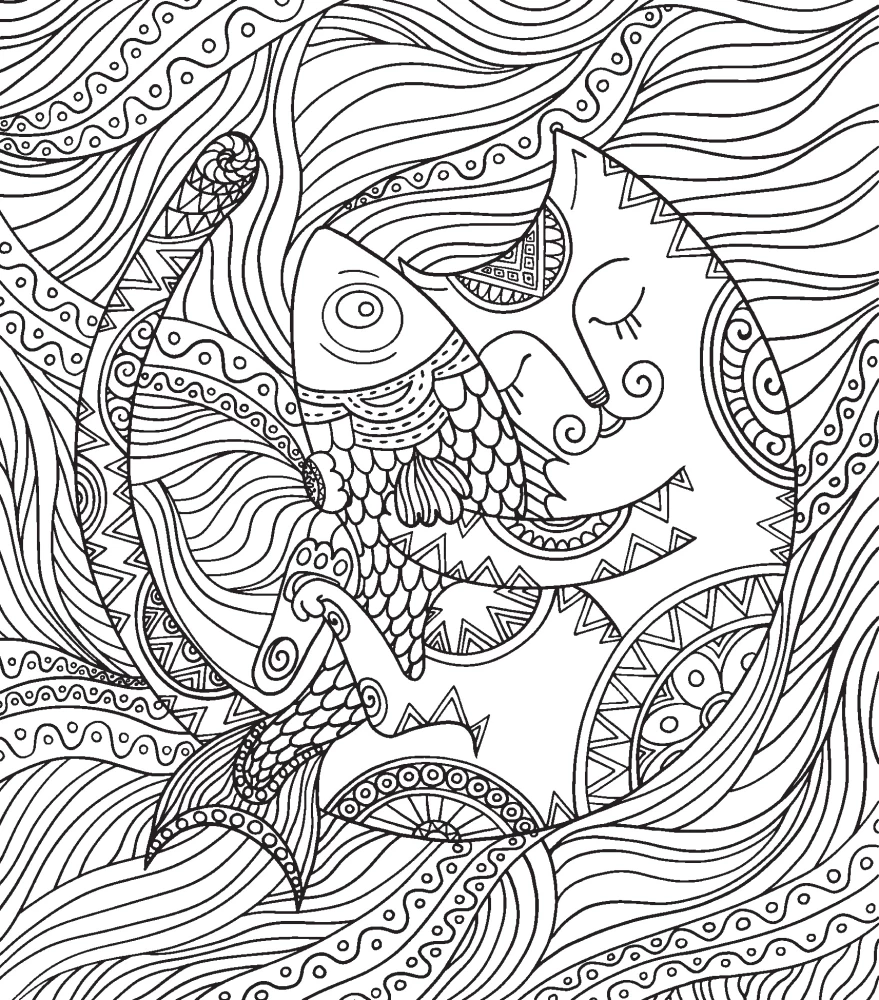 Cat Mandalas. The Most Purring Coloring Book for Stress Relief.