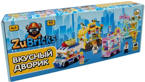 Конструктор модульный - ZuBricks. Вкусный дворик, 691 деталей