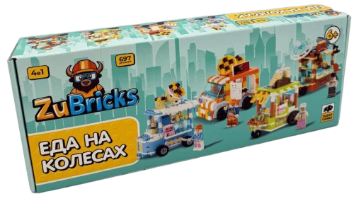 Конструктор модульный - ZuBricks. Еда на колесах, 697 деталей