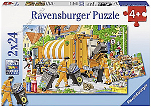 Puzzle - Garbage Disposal, 2x24 pcs