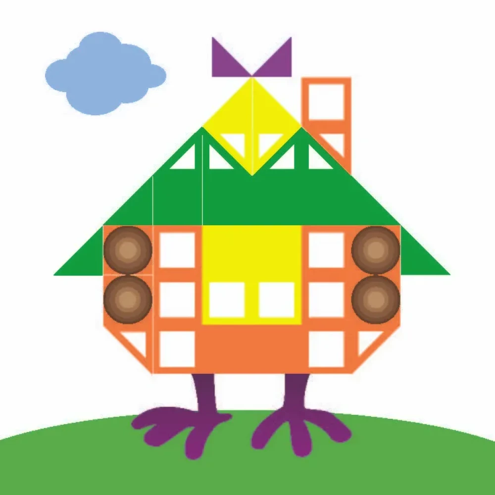 Sticker Mosaic for Toddlers. Level 2. With an Owl