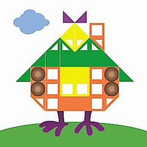 Sticker Mosaic for Toddlers. Level 2. With an Owl