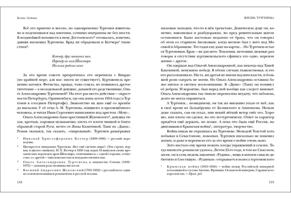 Das Leben von Turgenev. Zhukovsky. Tschechow