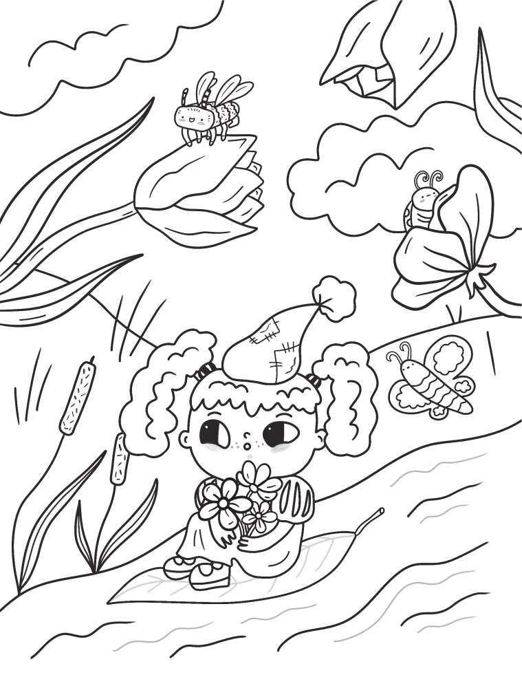 Flower Country. A Coloring Book for Creative Relaxation.
