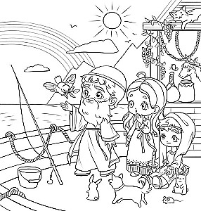 Animals in the Stories and Parables of the Bible. Coloring Book