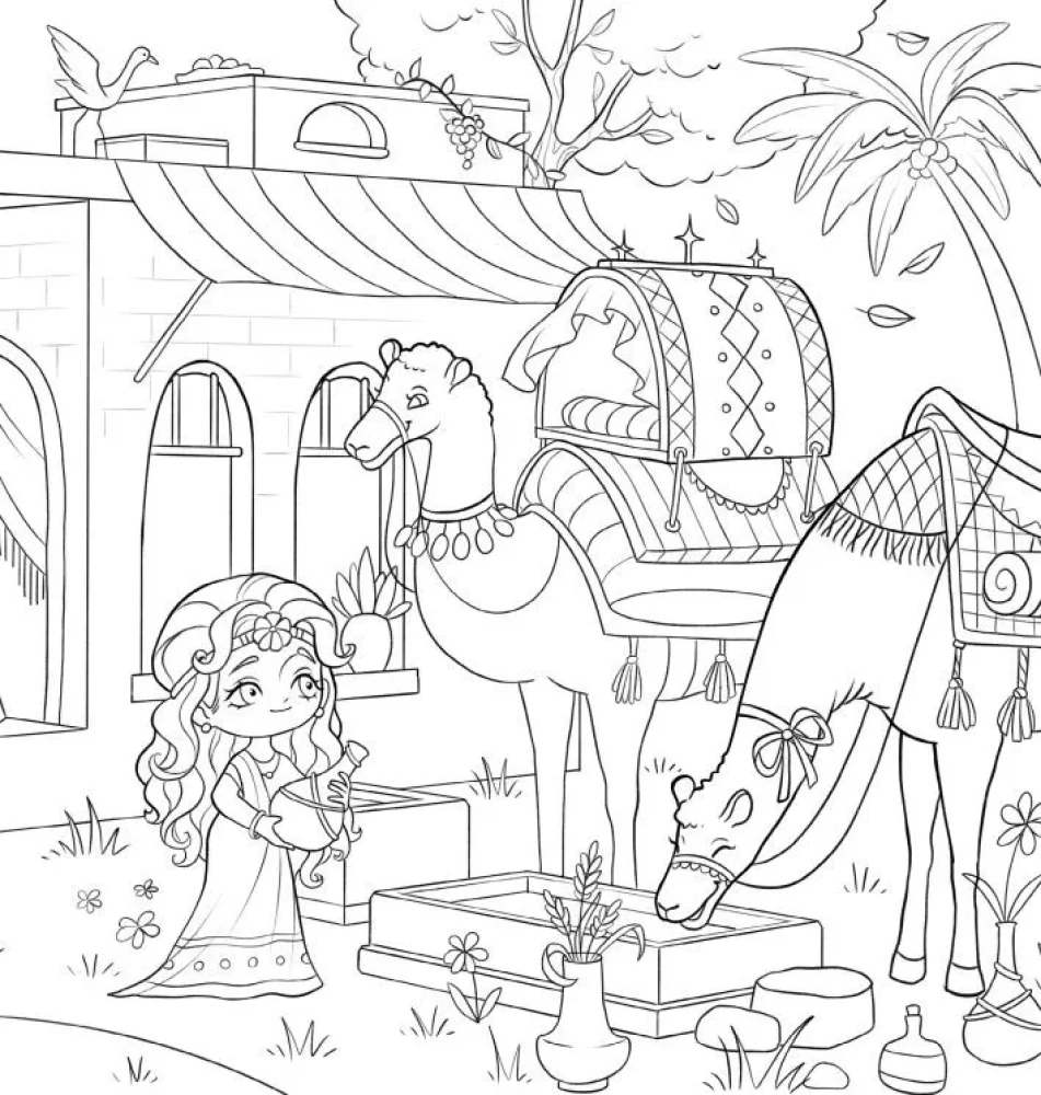 Animals in the Stories and Parables of the Bible. Coloring Book