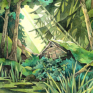 Die Tannenbäume aus der Hütte der Baba Jaga