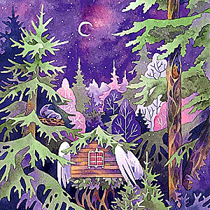 Die Tannenbäume aus der Hütte der Baba Jaga