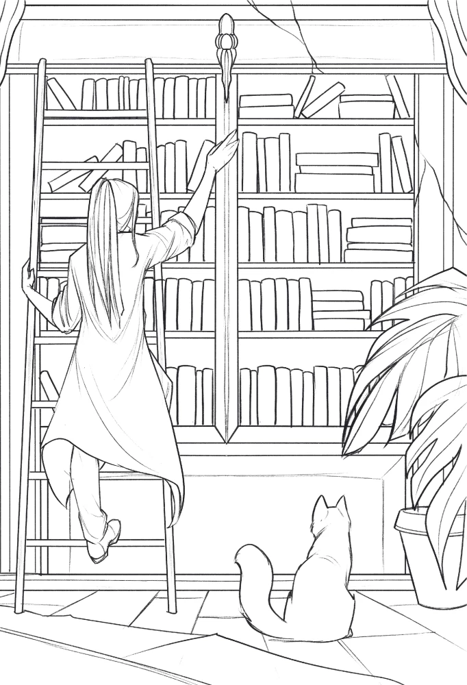 Book Therapy. A Coloring Book for Everyone Who Lives with Books