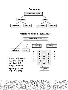 Schemen der russischen Sprache. Alle Arten der Analyse. Klassen 1-4