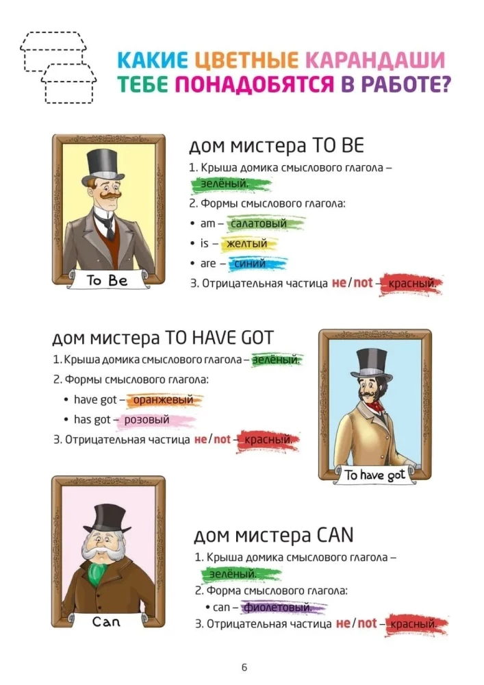 English for Kids. The First Verbs in Games and Pictures