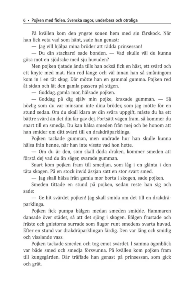 Chłopiec z Fioletem. Szwedzkie bajki, cudowne i niesamowite = Pojken med Fiolen. Svenska sagor, underbara och otroliga