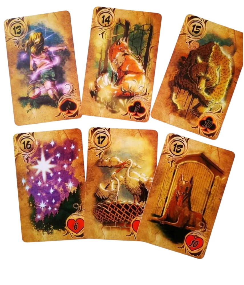Tarot - Lenormandi Oraakel Kuldne Öökulli (kaardikomplekt 36 tk + juhend)