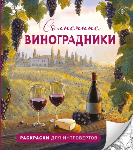 Sunny Vineyards. Coloring Books for Introverts