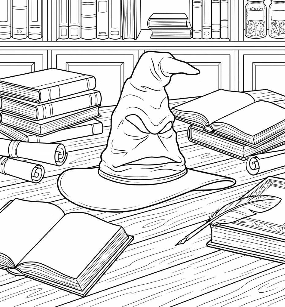 School of Witchcraft and Wizardry. Coloring Book