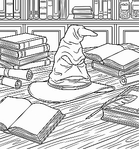 School of Witchcraft and Wizardry. Coloring Book