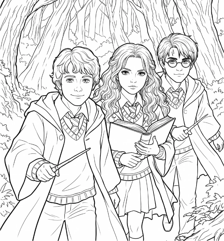 School of Witchcraft and Wizardry. Coloring Book