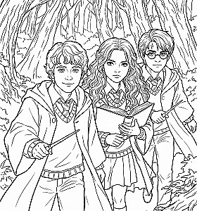 School of Witchcraft and Wizardry. Coloring Book