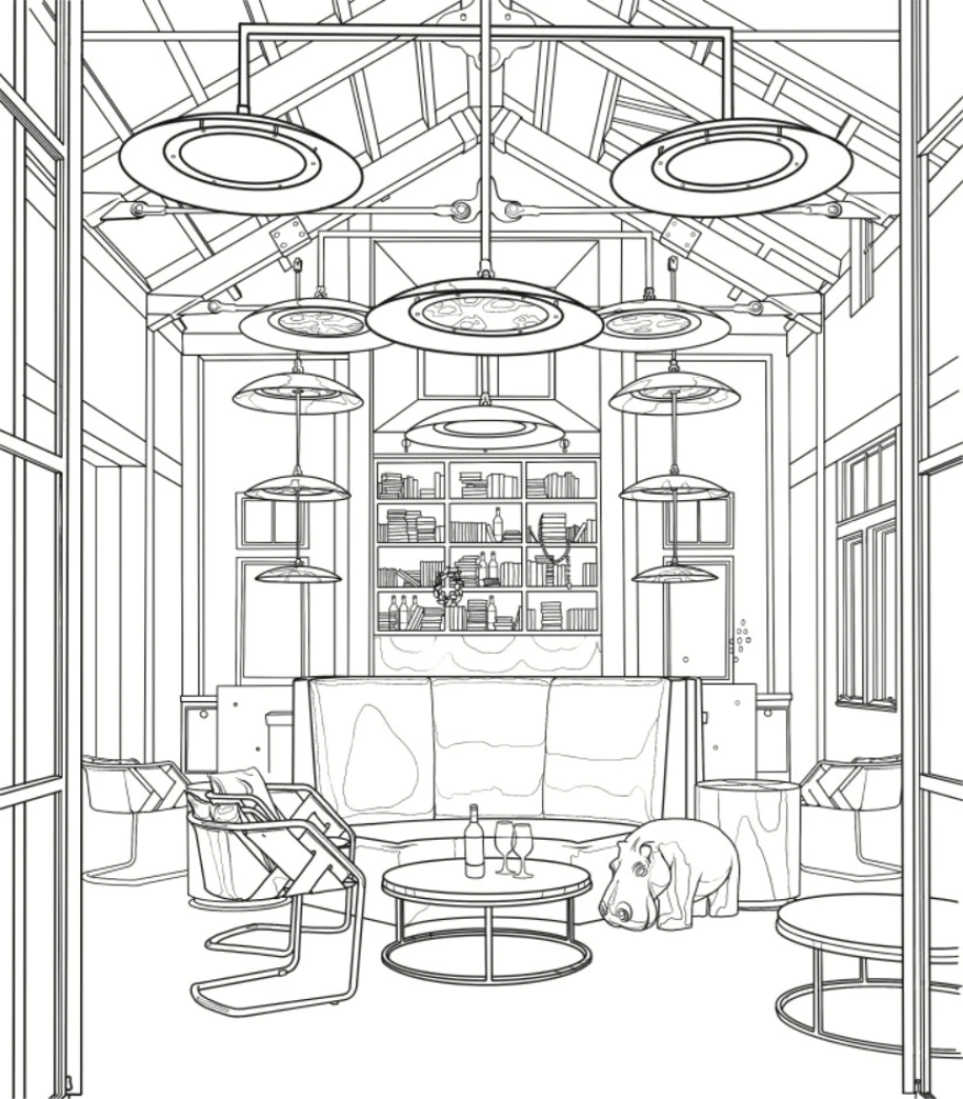Sunny Vineyards. Coloring Books for Introverts
