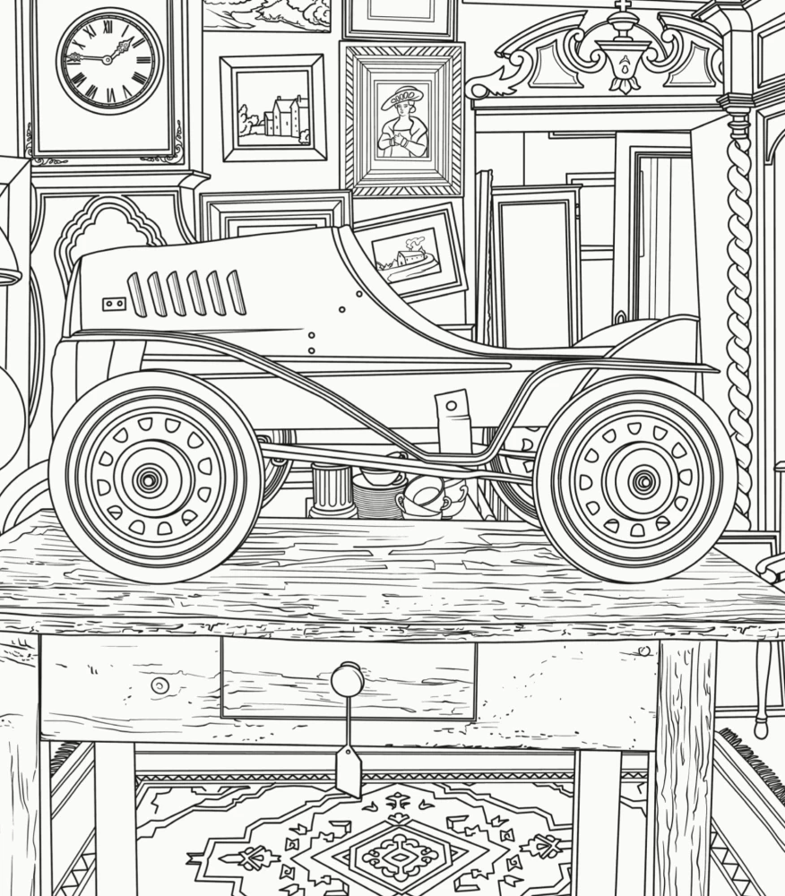 The Most Beautiful Antique Shops. Coloring Books for Introverts