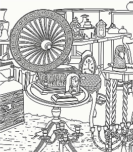 The Most Beautiful Antique Shops. Coloring Books for Introverts