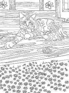 Coloring Book Cat Therapy. Cats That Soothe