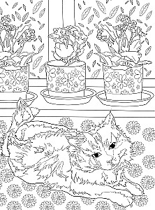 Coloring Book Cat Therapy. Cats That Soothe