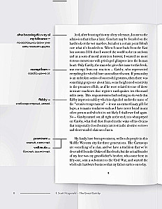 The Great Gatsby. Detailed linguistic commentary with page-by-page translation of difficult words