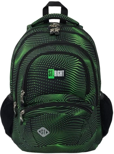 Rucksack mit vier Fächern - Green Halftone