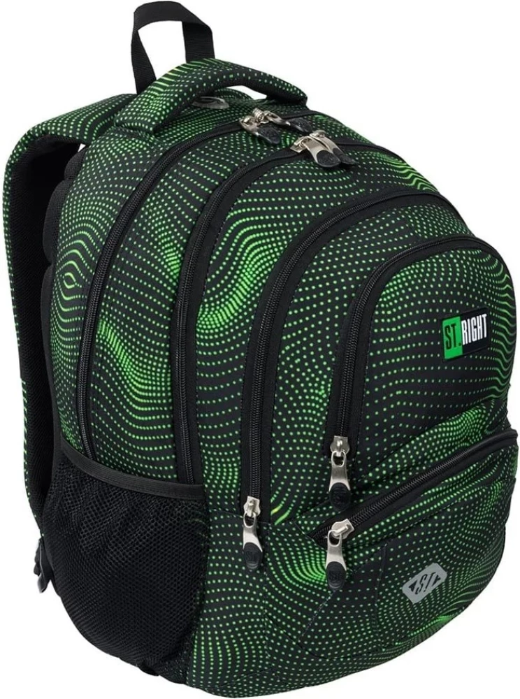 Rucksack mit vier Fächern - Green Halftone