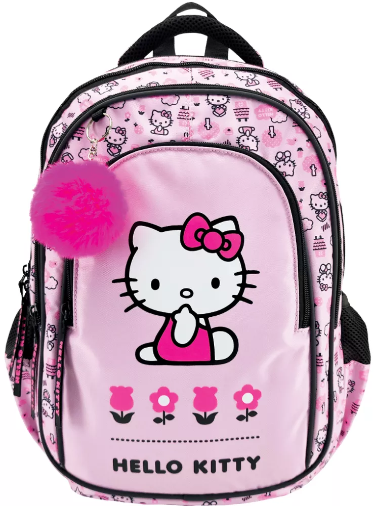 Rucksack mit vier Fächern - HELLO KITTY PINK