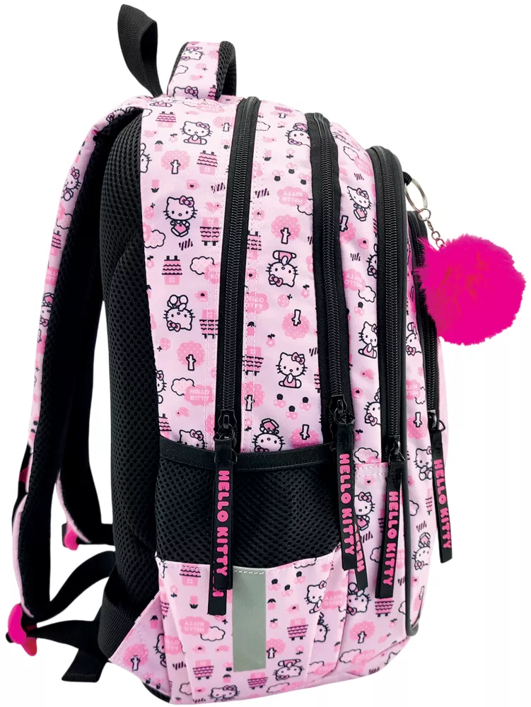 Rucksack mit vier Fächern - HELLO KITTY PINK