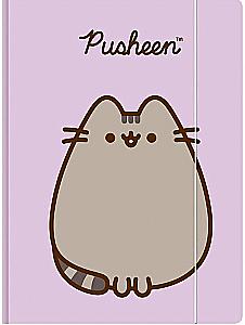 A4 aplankas su gumyte - Pusheen rožinė