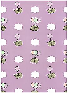 A4 aplankas su gumyte - Pusheen rožinė