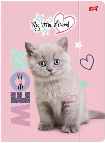 Папка А4 с резинкой - My Little Friend Fluffy Kitty