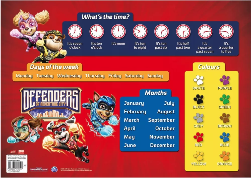 Настольное покрытие для лепки - PAW PATROL