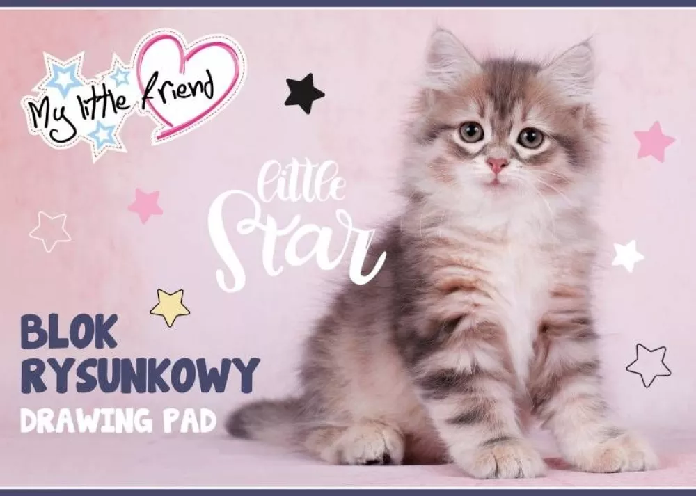 Альбом для рисования - My Little Friend, A4, 20 листов, в ассортименте
