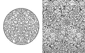 Garden of Inspiration. Coloring Book with Botanical Ornaments by William Morris