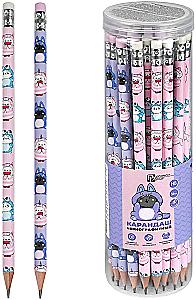 Grafitinė pieštukas su trintuku - KATĖS KIGURUMI, asortimentas