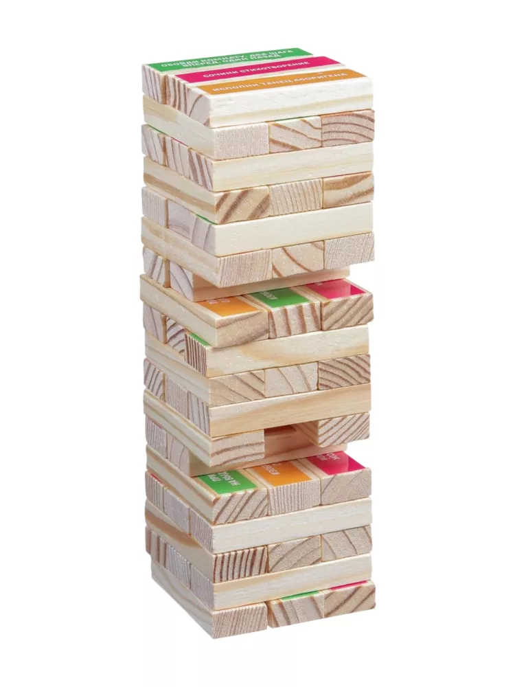 Table Game - Jenga. The Falling Tower