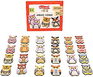 Настольная игра деревянная - Мемо. Совы