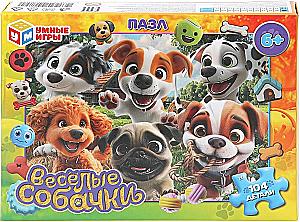 Пазл - Весёлые собачки, 104 элемента