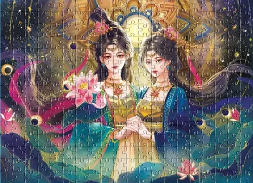 Puzzle w tubusie - Cudowne bliźniaki, 300 elementów
