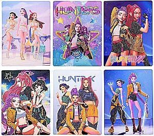 K-POP deimantinė mozaika, dalinė aplikacija, asortimentas