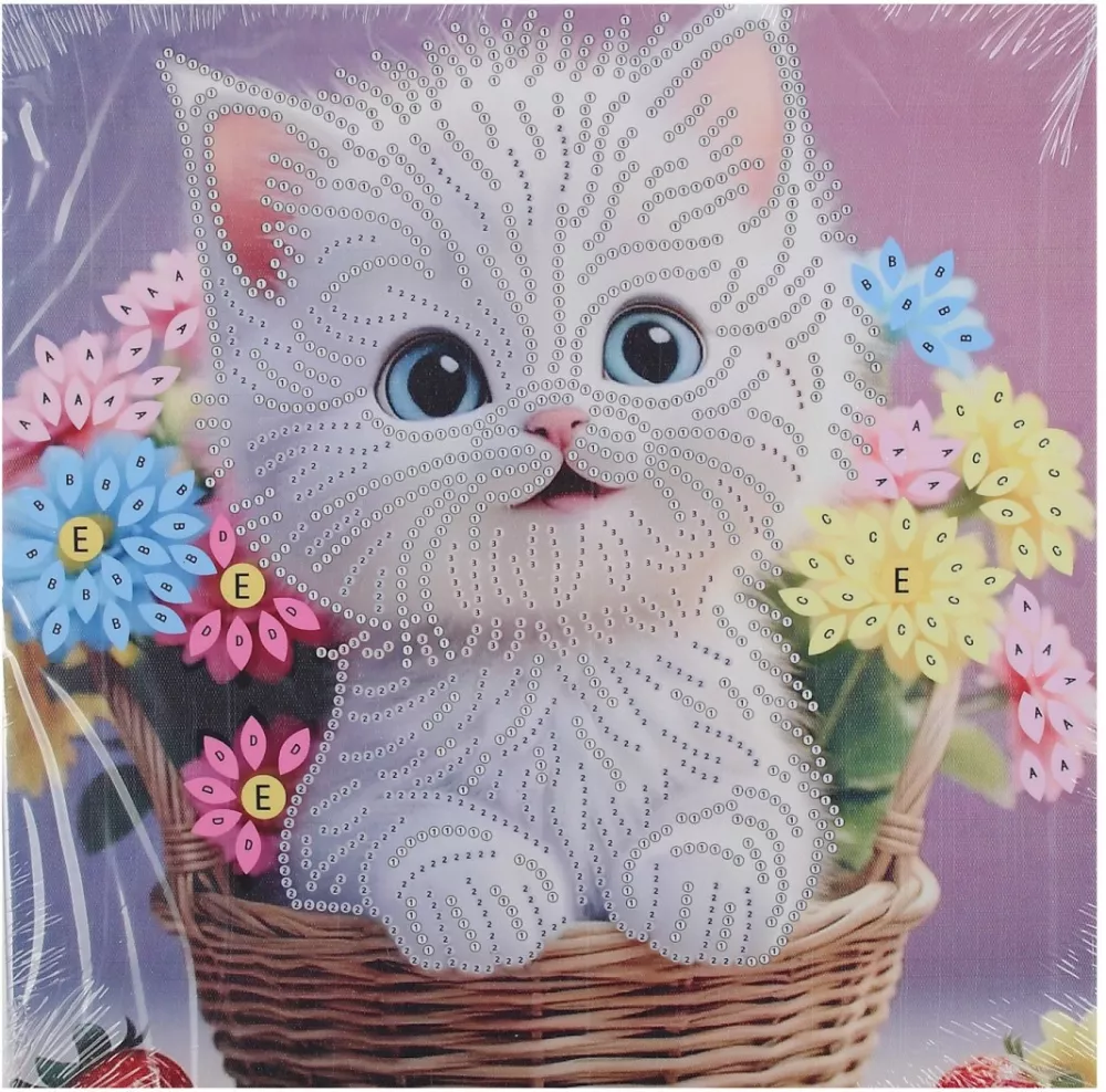 Алмазная мозаика - КОТИКИ, 30х30 см, в ассортименте