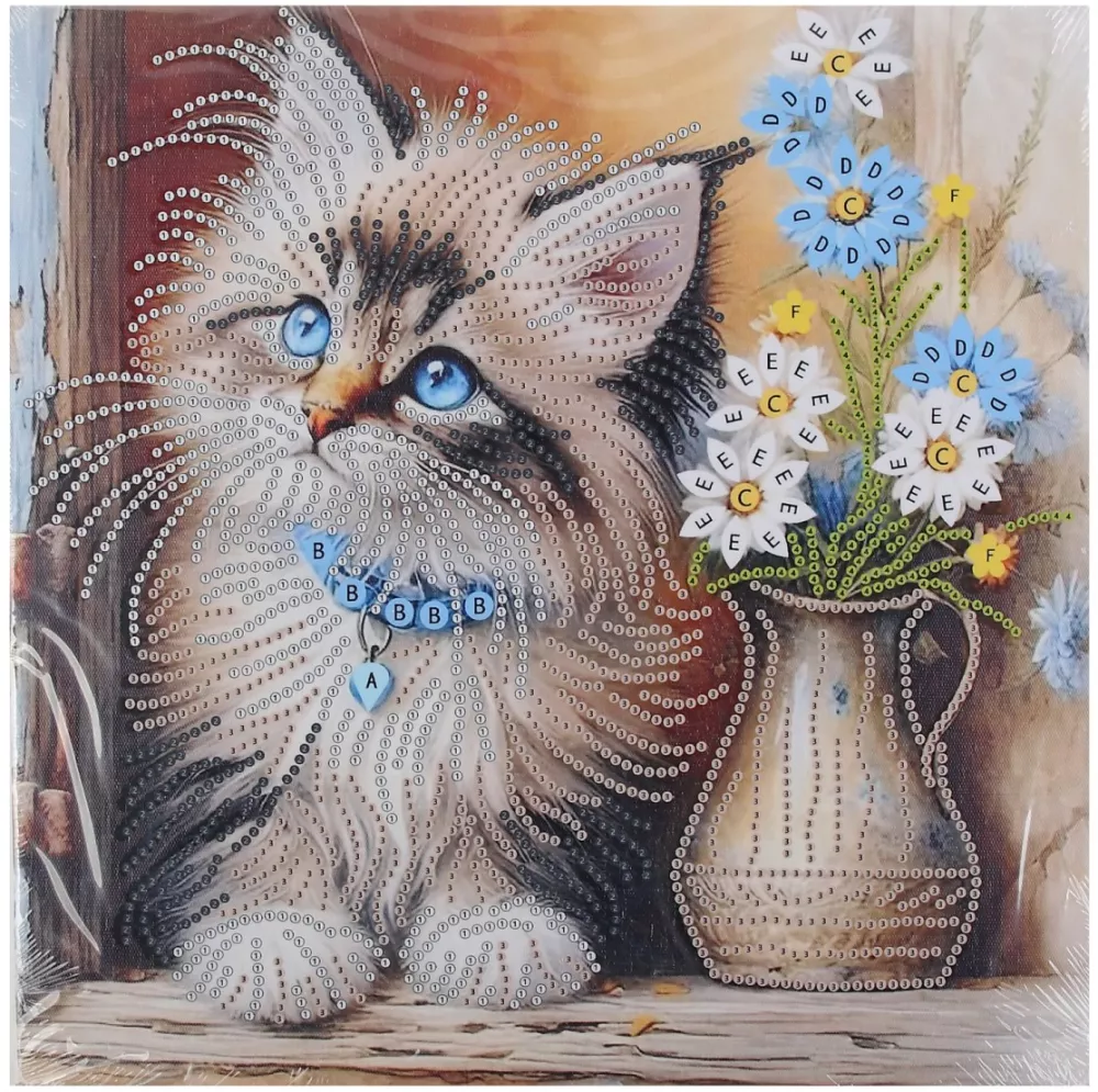 Алмазная мозаика - КОТИКИ, 30х30 см, в ассортименте